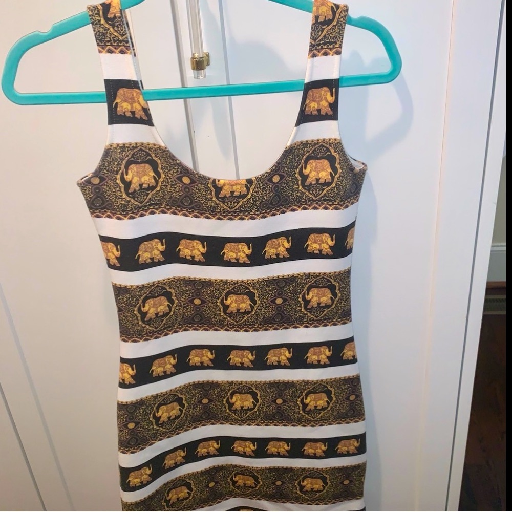 MINKPINK elephant print sleeveless mini dress; very cute on!